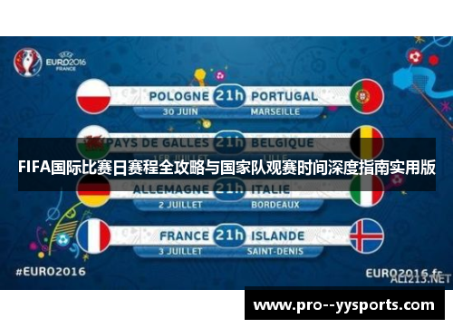 FIFA国际比赛日赛程全攻略与国家队观赛时间深度指南实用版